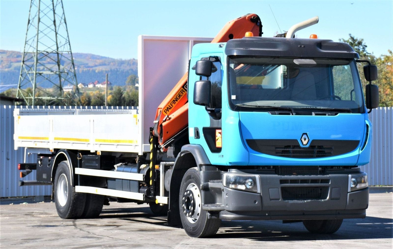 Dropside/ Flatbed truck, Crane truck Renault Premium 280 DXI: picture 4