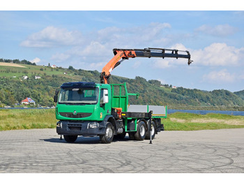 Crane truck, Dropside/ Flatbed truck Renault Premium 370 DXI * PK 16502 + FUNK * 6x4: picture 2