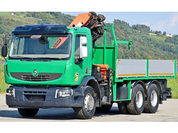 Crane truck, Dropside/ Flatbed truck Renault Premium 370 DXI * PK 16502 + FUNK * 6x4: picture 4