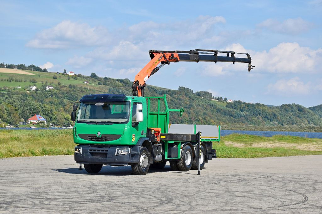 Crane truck, Dropside/ Flatbed truck Renault Premium 370 DXI * PK 16502 + FUNK * 6x4: picture 2