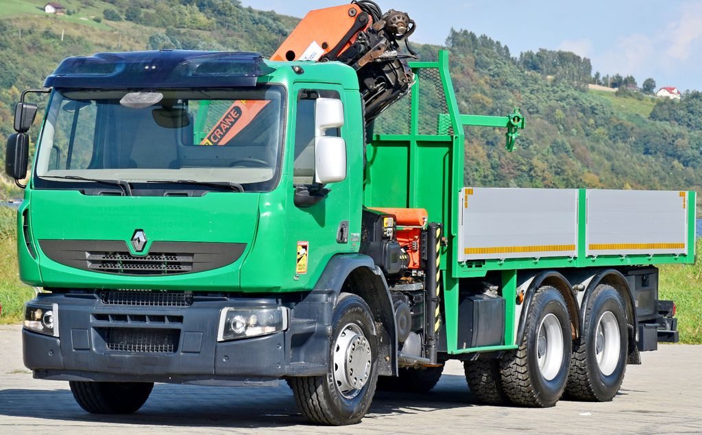 Crane truck, Dropside/ Flatbed truck Renault Premium 370 DXI * PK 16502 + FUNK * 6x4: picture 4
