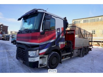 Crane truck, Dropside/ Flatbed truck Renault T-460: picture 1