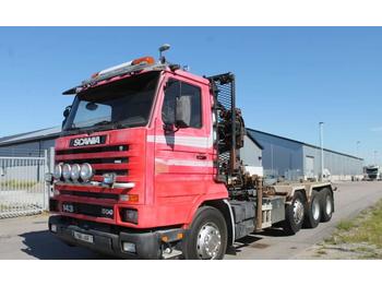Container transporter/ Swap body truck Scania R143HL 6X2L FÖRL kranbil: picture 1