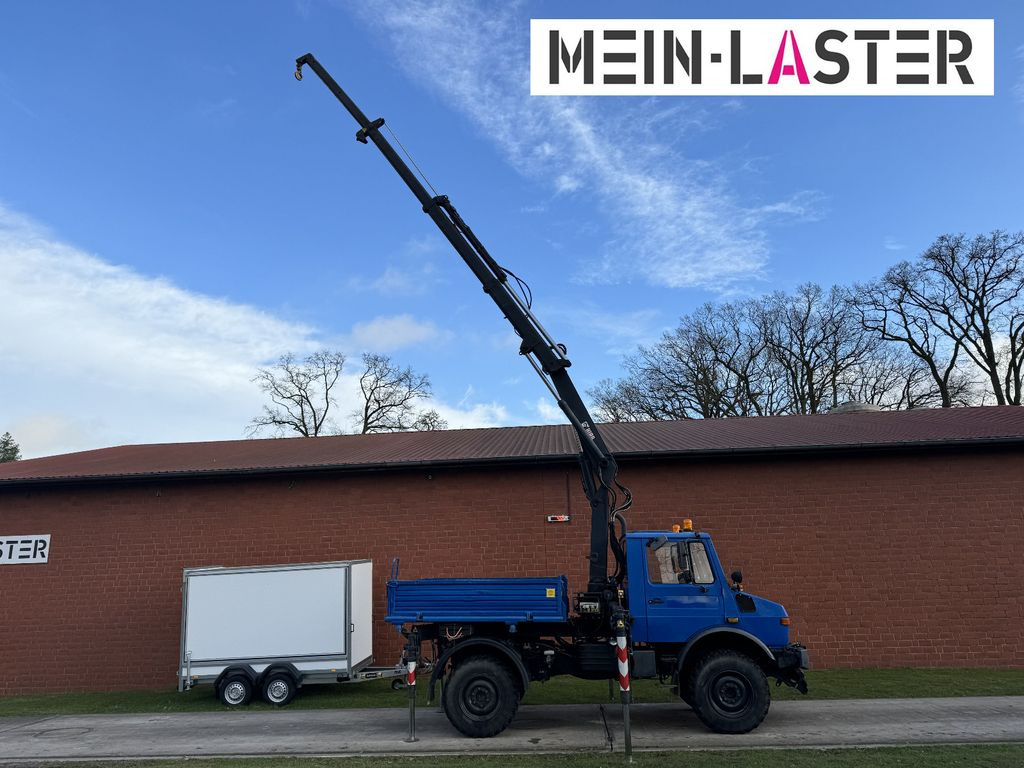 Crane truck Unimog U 1250 Hiab Kran 13 m max. 4,5 t Zapfwelle: picture 20