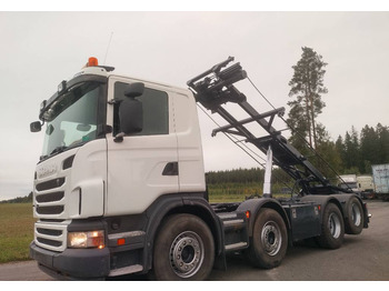 Scania R440 8x2 Multilift vaijerilaite, aj.400tkm  - Skip loader truck: picture 1