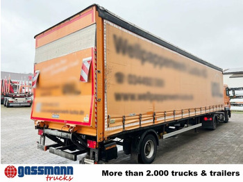Dropside/ Flatbed semi-trailer Ackermann PS-F 5.3/10.1 E SPS, Edscha-Verdeck, LBW: picture 4