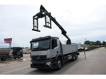 Dropside/ Flatbed truck, Crane truck MERCEDES-BENZ Antos 2540 L KLIMA Palfinger-Kran PK15001L Lenka: picture 2