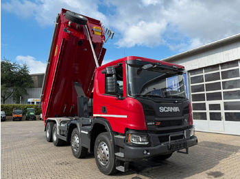Skip loader truck Scania P 420 8x4 Kipper Meiller Euro 6: picture 2