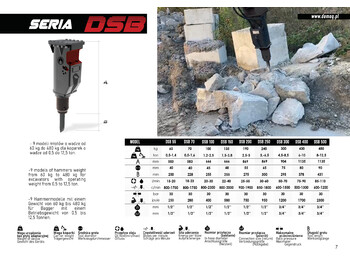 Hydraulic hammer for Excavator DEMOQ DSB 400 Hydraulic breaker 430 KG: picture 3