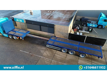 Dropside/ Flatbed semi-trailer Doll 3-ass. Vlakke uitschuifbare oplegger / Naloop gestuurd / 14091: picture 2
