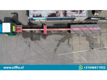 Dropside/ Flatbed semi-trailer Meusburger 3-ass. Vlakke dubbel 2x uitschuifbare oplegger met huifopbouw / 3x ge: picture 5