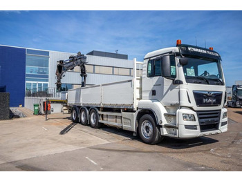 Dropside/ Flatbed truck, Crane truck MAN TGS 35.420 BL-8x4-4+HIAB 188 E-2: picture 2