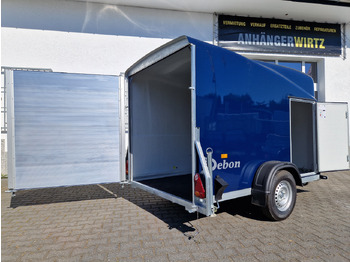 Closed box trailer Debon Cargo 1300 300x152x168cm royal blau Seitentür 100km/H Pullman 1300kg: picture 3
