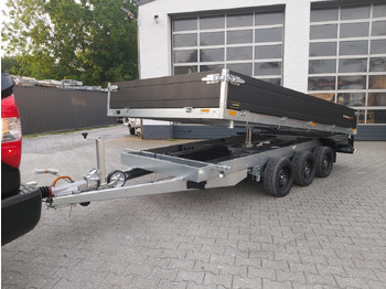Tipper trailer Saris Kipper K3 406 204 3500 3 E 406x204x35cm black Schacht LED Licht Blattfeder Tridem 3500kg 100km: picture 4