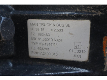 Rear axle for Truck MAN HY-1344-03 38/15: picture 4 Rear axle for Truck MAN HY-1344-03 38/15: picture 4