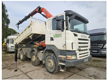 Tipper, Crane truck Scania R420 8x4 Tipper Crane Palfinger 23500: picture 3