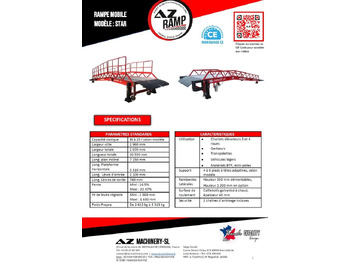 Loading ramp **RENTAL** Loading Ramp with with hydraulic tilting bridge -  AZ RAMP - STAR- 8T. 8 ton capacity: picture 4