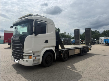 Autotransporter truck Scania G450 Baumaschinentransporter mit Rampen: picture 2