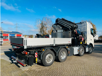 Dropside/ Flatbed truck, Crane truck Volvo FH 540 SZM mit F1450 HXP Fly Jib + Winde: picture 3