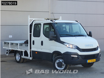 Flatbed van Iveco Daily 50C17 3.0L Automaat DC Open laadbak Kraan Hiab 017T-2 Airco APK 10-2025 Pickup Crane Kraanwagen Pritsche Airco Dubbel cabine: picture 3