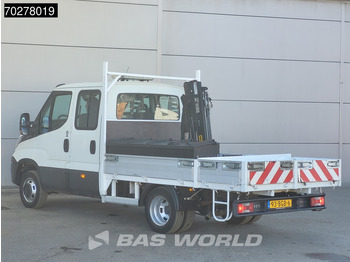 Flatbed van Iveco Daily 50C17 3.0L Automaat DC Open laadbak Kraan Hiab 017T-2 Airco APK 10-2025 Pickup Crane Kraanwagen Pritsche Airco Dubbel cabine: picture 2