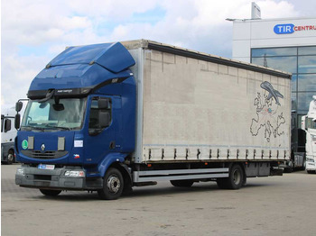 Curtainsider truck RENAULT Midlum 220