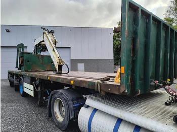 Dropside/ Flatbed semi-trailer EKW WITH FONCTIONING (!) GLIDING CRANE: picture 2