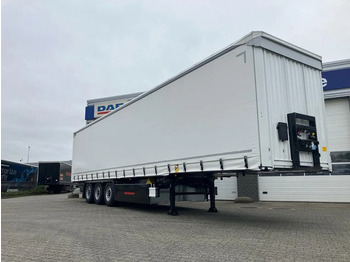 Curtainsider semi-trailer Kässbohrer SCS X+ / 90 - 12 / 27 Schuifzeilen multiplex vloer met palletkist 30 Europallets: picture 3