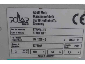 Warehouse equipment Polar LW 1200-6 stack lift: picture 5
