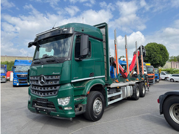Timber truck, Crane truck Mercedes-Benz Arocs 6x4/Kran Cranab TZ 12.2: picture 4