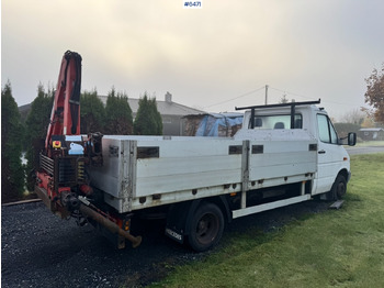 Flatbed van 1996 Mercedes 412D Flatbed truck w/ Rear-mounted crane.: picture 5