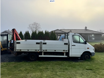 Flatbed van 1996 Mercedes 412D Flatbed truck w/ Rear-mounted crane.: picture 4