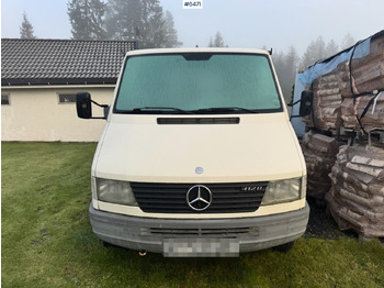 Flatbed van 1996 Mercedes 412D Flatbed truck w/ Rear-mounted crane.: picture 2