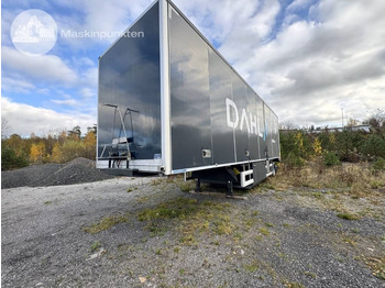 Closed box semi-trailer HFR 1 axlad semitrailer med truck!: picture 2