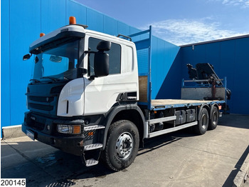 Dropside/ Flatbed truck, Crane truck Scania P 410 6x4, EURO 6, Retarder, HIAB, Remote: picture 3