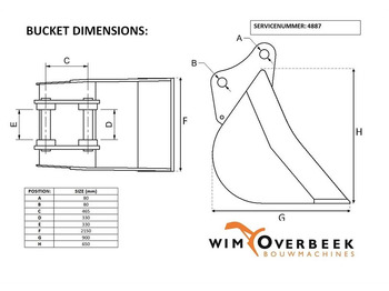 Bucket for Construction machinery Liebherr 2,15 mtr - Bucket/Schaufel/Dichte bak: picture 5