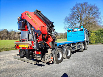 Dropside/ Flatbed truck, Crane truck Mercedes-Benz Actros 4151 V8 8x4 roofcrane / dachdecker Palfinger PK78002 + Flyjib PJ170: picture 3
