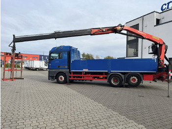 Dropside/ Flatbed truck, Crane truck MAN TGX 26.500 6x2 Palfinger 18001 SLD 3 Baustoff: picture 2