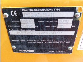 Crawler excavator Komatsu PC210LCI-11: picture 2