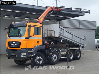 Tipper, Crane truck MAN TGS 35.400 8X4 Palfinger PK16001 K Kran Crane Retarder Big-Axle 2-Way tipper Euro 6: picture 3