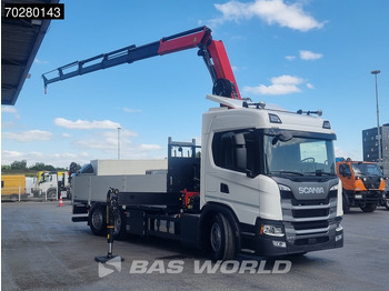 Dropside/ Flatbed truck, Crane truck Scania G410 6X2 Palfinger PK24.001 SLD 5 Kran Crane Retarder Lift+Lenkachse Euro 6: picture 3