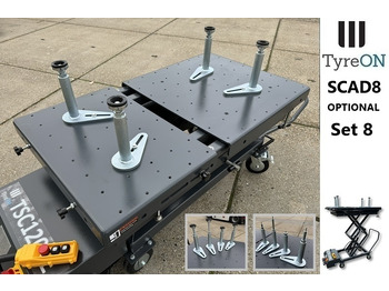 Workshop equipment SCAD8 adapter 8-piece set - height adjustable: picture 2