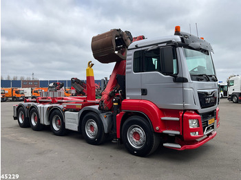 Hook lift truck, Crane truck MAN TGS 41.440 10x4 Euro 6 Palfinger 17 Tonmeter Z-kraan: picture 5