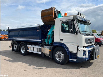 Tipper, Crane truck Volvo FM 330 6x2/6x4 Hydrodrive HMF 16 Tonmeter Z-kraan: picture 5