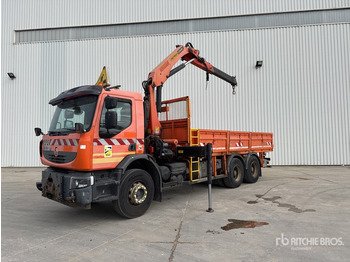 Dropside/ Flatbed truck, Crane truck 2009 Renault Premium 2008 Palfinger PK15500 5750 kg ... Flatbed Truck with Crane: picture 3