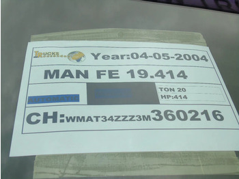 Tractor unit MAN FE 19.414 + MANUAL + 4X4 +EURO 2 !!!!!!!!!!!: picture 4