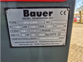 Generator set BAUER GFS-120 kW diesel generator: picture 4