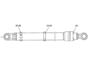 Hydraulic cylinder for Construction machinery New Holland YX01V00005F7 - 72953773: picture 2