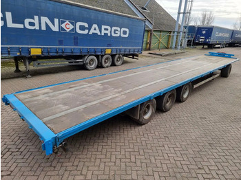 Dropside/ Flatbed trailer Van Hool 13.60 M LONG - 1 M HIGH - SUPER SINGLE TIRES - DRUM BRAKES: picture 4 Dropside/ Flatbed trailer Van Hool 13.60 M LONG - 1 M HIGH - SUPER SINGLE TIRES - DRUM BRAKES: picture 4