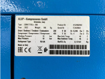 Air compressor Alup Sonetto 5 + 200 Elektrische Schroefcompressor 4 kW 470 L / min 10 Bar met droger en ketel: picture 3
